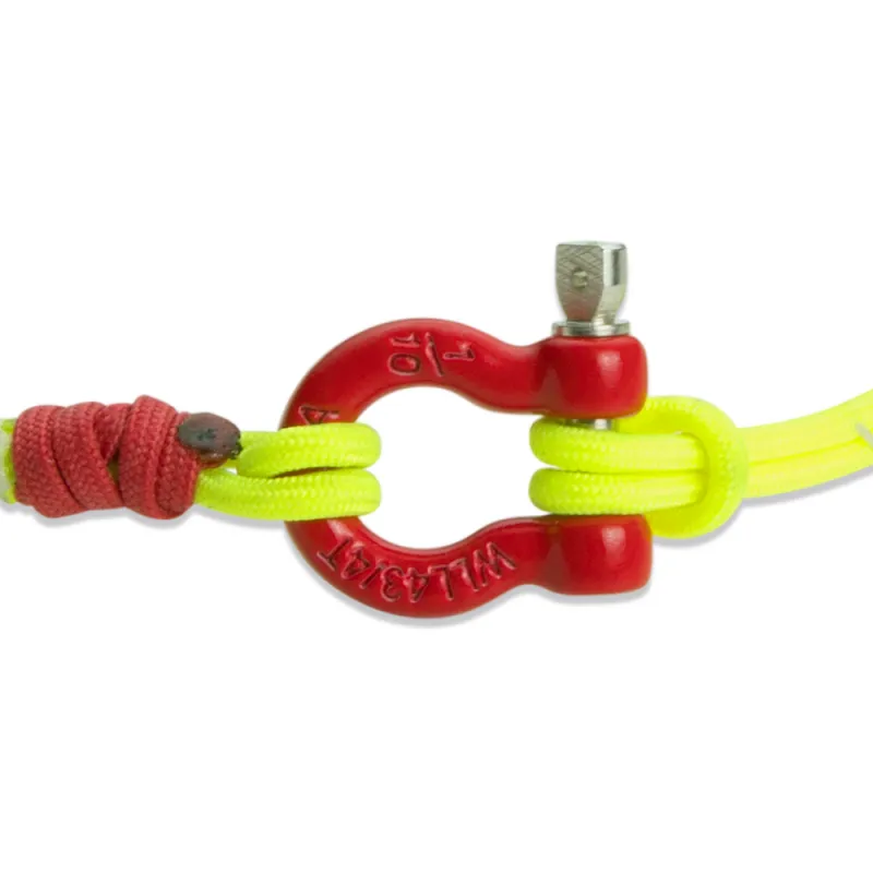 Bracelet For Pilots - Charly Pin Carabiner & yellow Dyneema rope