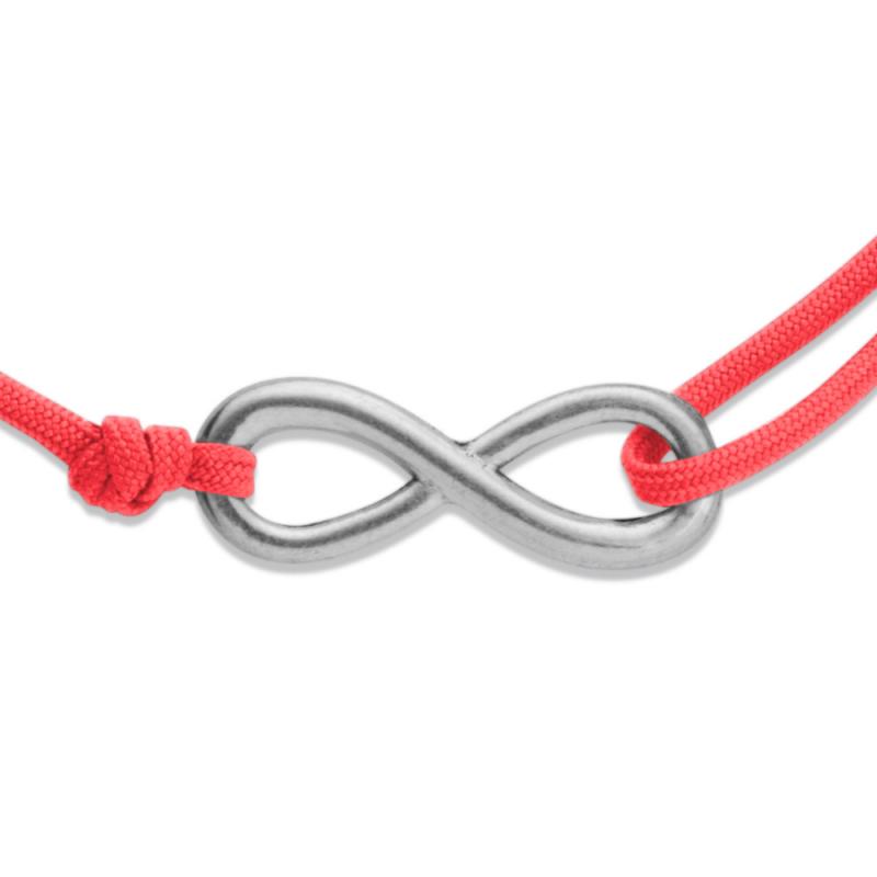 Bracelet for Pilot - Infinity  & Orange Dyneema rope