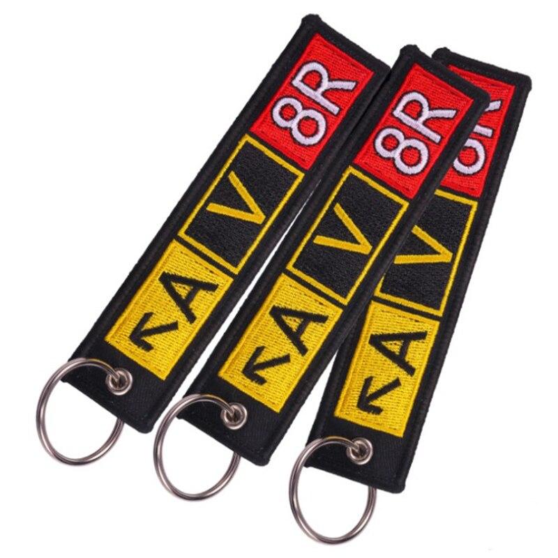 Aviation Keychains tag - AV8R Airport taxiway Sign