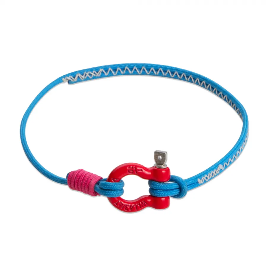 Bracelet For Pilots - Charly Pin Carabiner & blue Dyneema rope