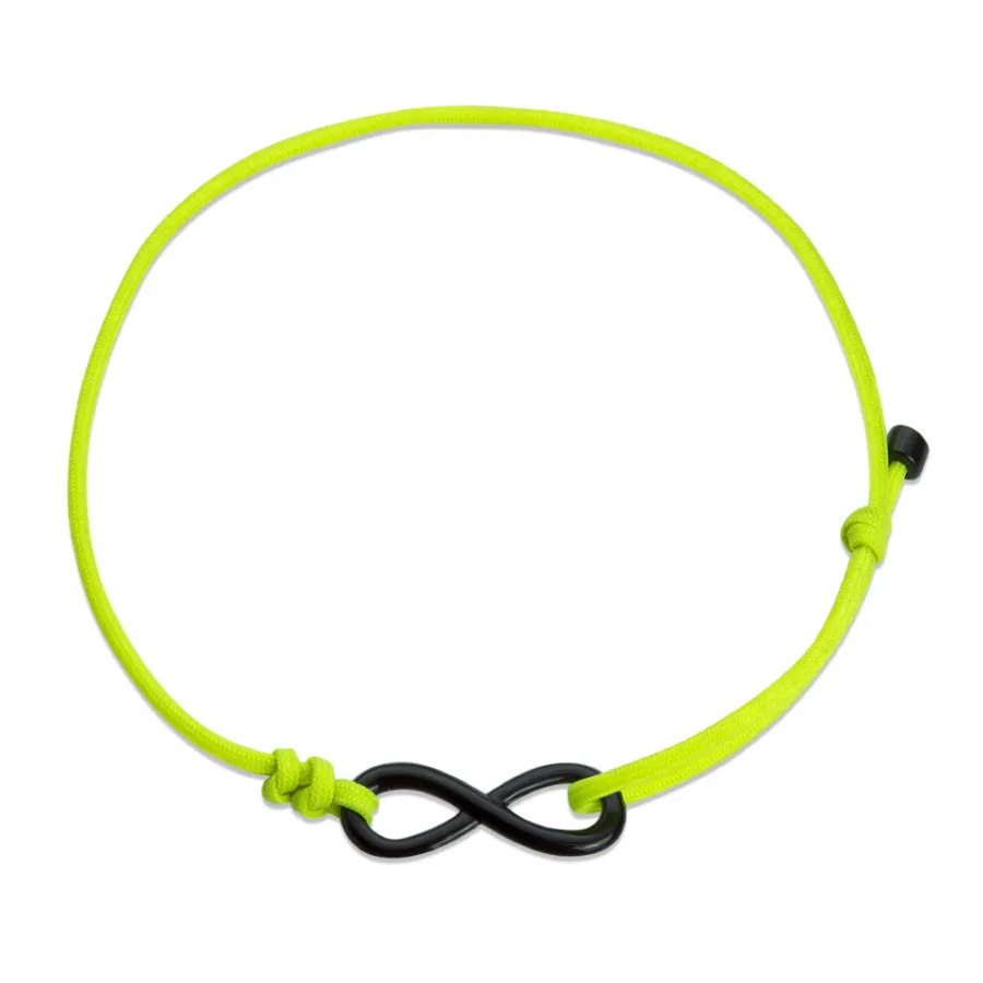 Bracelet for Pilots - Infinity & yellow Dyneema rope