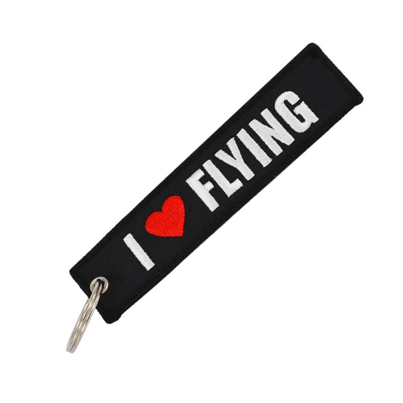 Aviation Keychains tag - I love Flying