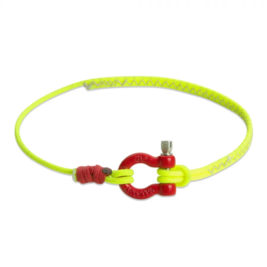 Bracelet For Pilots - Charly Pin Carabiner & yellow Dyneema rope