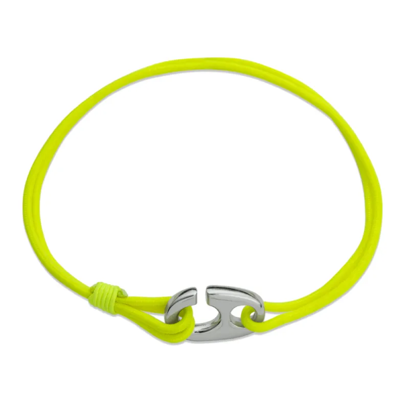 Bracelet For Paragliding Pilots - Brummel Hook & yellow Dyneema rope