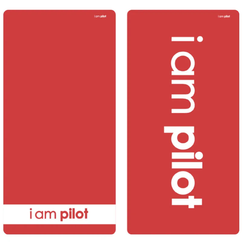 Towel i am pilot - red