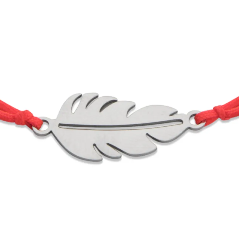 Bracelet for Pilots - Feather & orange Dyneema rope