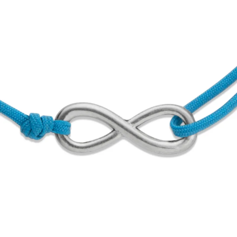 Bracelet for Pilots - Infinity & blue Dyneema rope