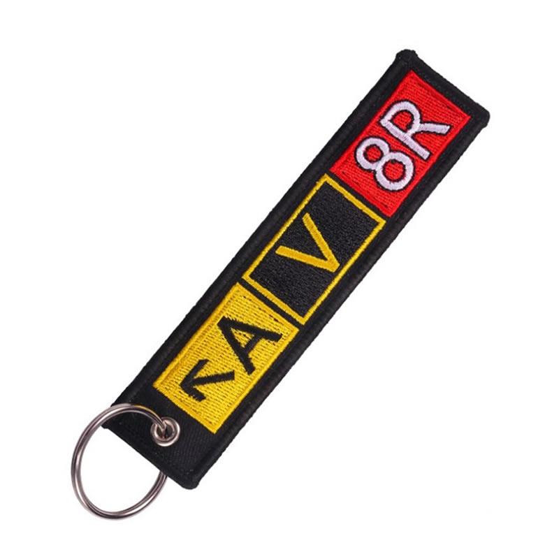 Aviation Keychains tag - AV8R Airport taxiway Sign